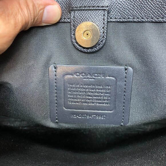 Coach F79987 Signature Monogram Tote Bag Brown Large Carryall Zipper Purse - Picture 9 of 16